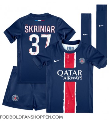 Paris Saint-Germain Milan Skriniar #37 Hjemmebanetrøje Børn 2024-25 Kortærmet (+ Korte bukser)
